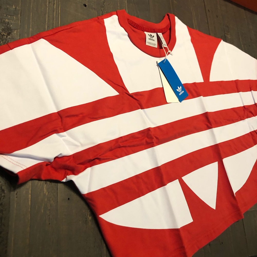 adidas Women's Original Trefoil Cropped Tee